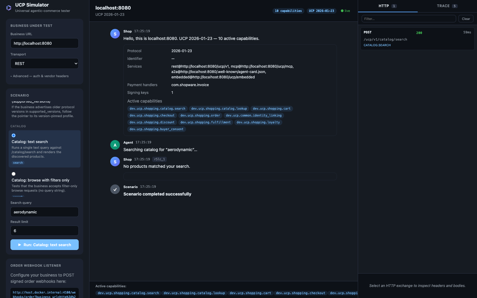 Simulator Catalog Search